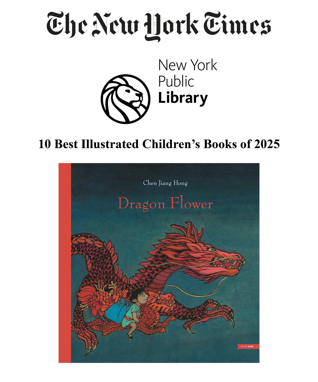 'Dragon Flower' wins NYT and NYPL 2025 Best Illustrated Children’s Book Award