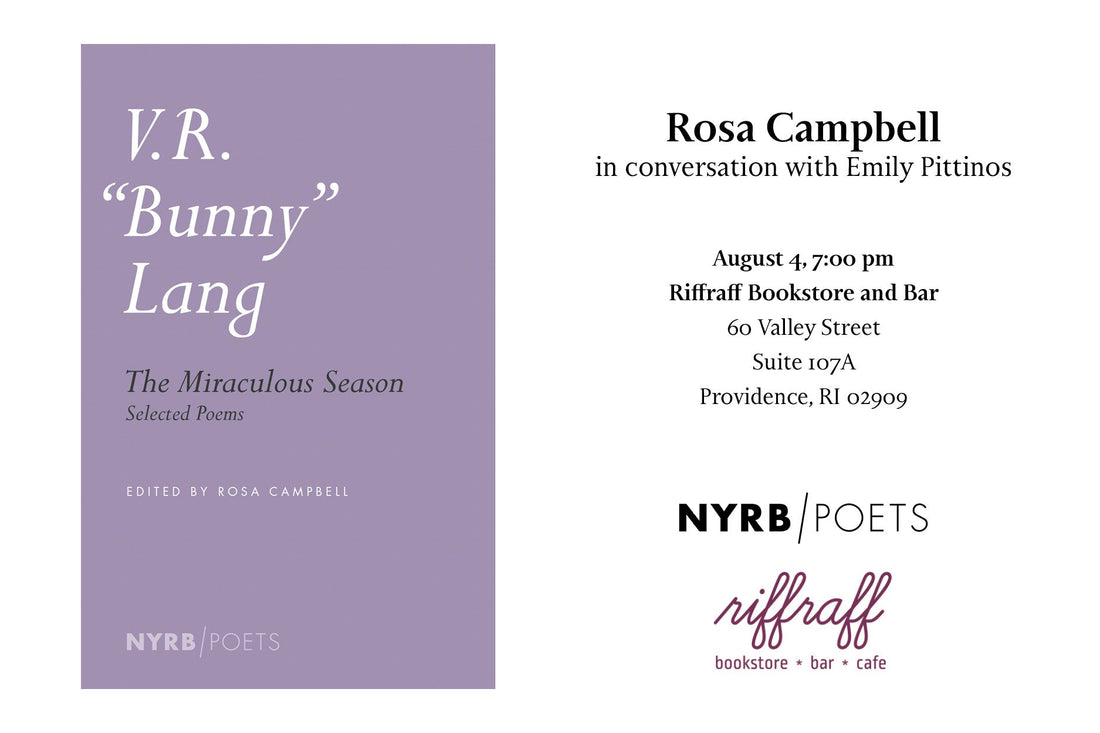 The Miraculous Season: editor Rosa Campbell w/ Emily Pittinos – Providence, RI