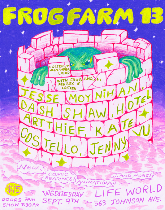Dash Shaw at 'Frog Farm 13' – Brooklyn, NY