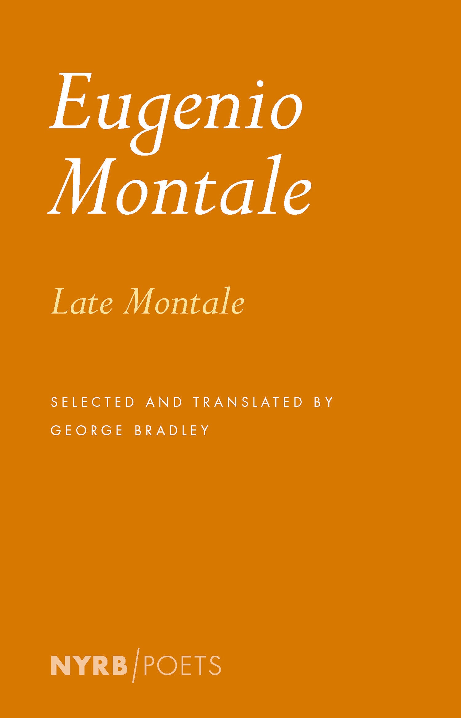 Late Montale – New York Review Books